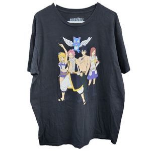 FAIRYTAIL Animation Black Graphic‎ Tshirt Size XL